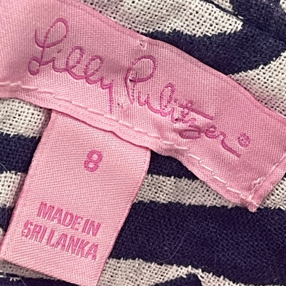 Lilly Pulitzer Maida On The Horizon Bright Navy Jacquard Faux Wrap Mini Skirt - Picture 8 of 8